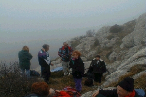 Le 5/02/02 Dans la m&eacute;lasse des cr&ecirc;tes de  La Ste Baume